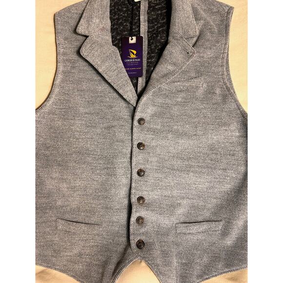 NWT Giorgio di Mare Sophisticated Grey Men’s Vest XXXL - Picture 3 of 7